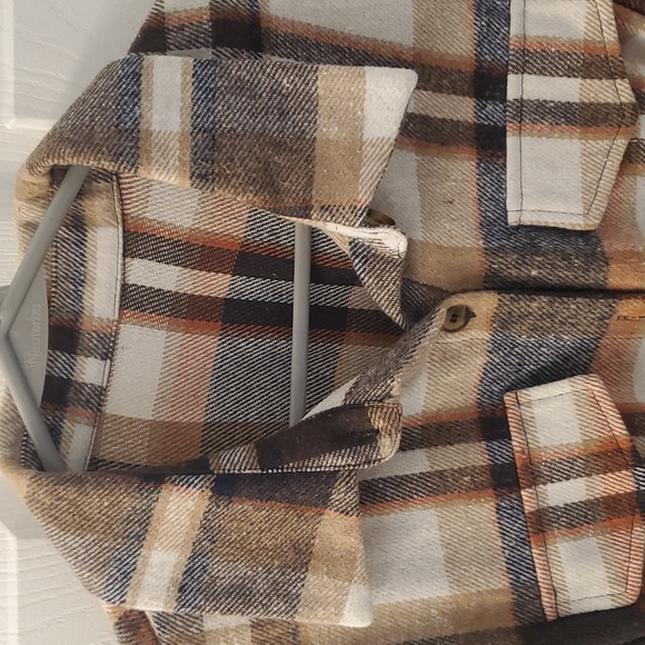 NWT Plaid Flannel Cupshe Collared Button Down Dress - Picture 5 of 7